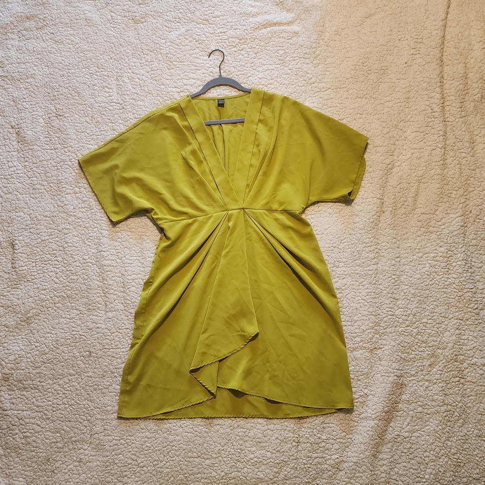 Vibrant Green Wrap Dress